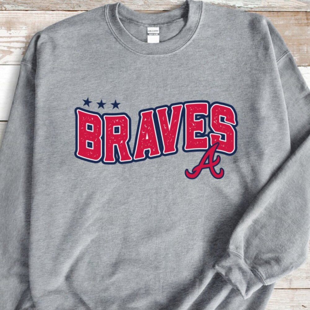 NEW - Atlanta Braves Crewneck Sweatshirt Unisex
